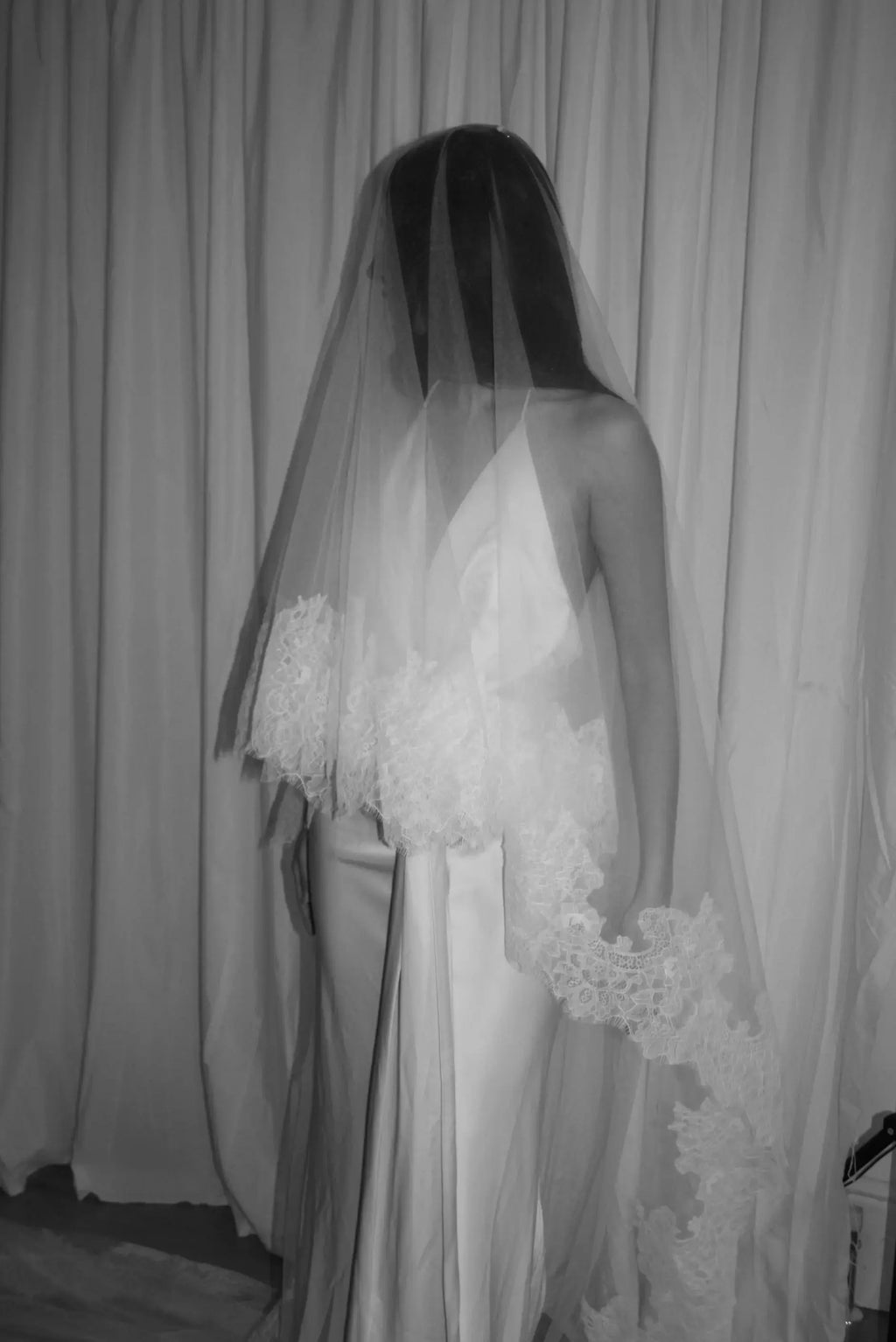 Soft signature tulle drop wedding veil