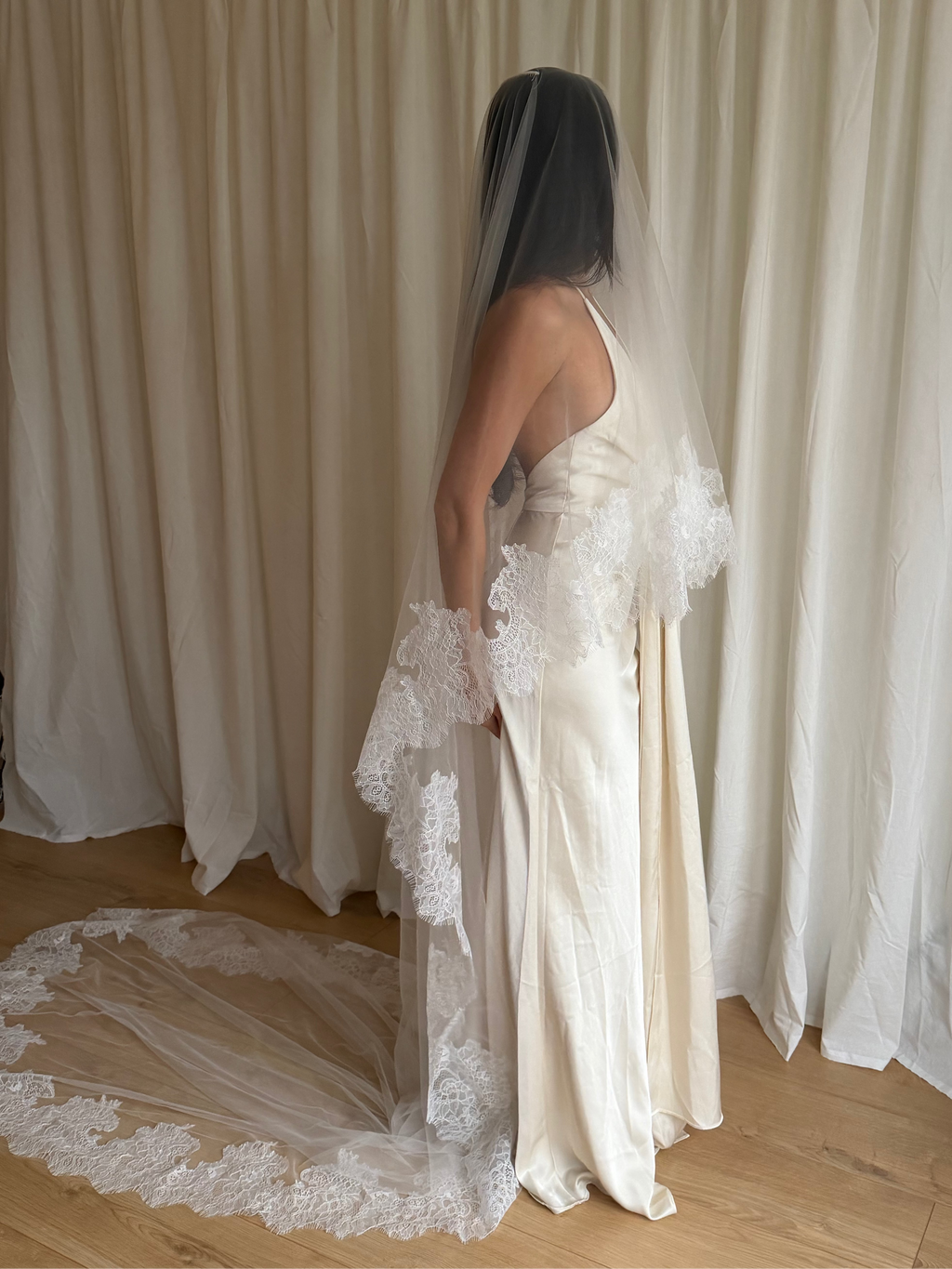 Cathedral drop veil soft tulle