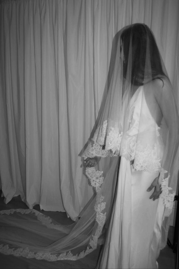 Cathedral drop veil soft tulle