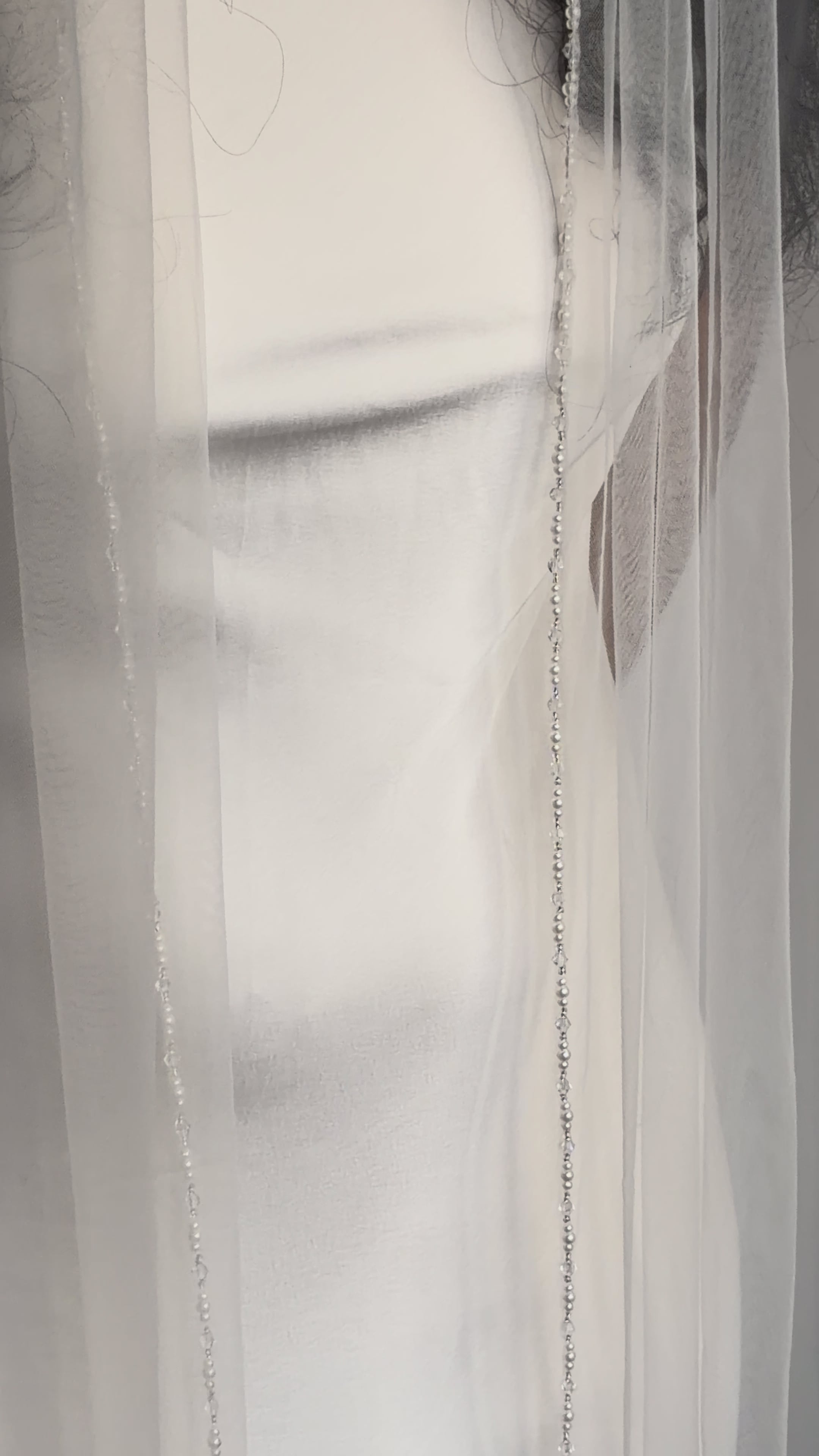 PEARL & BEAD TRIM VEIL