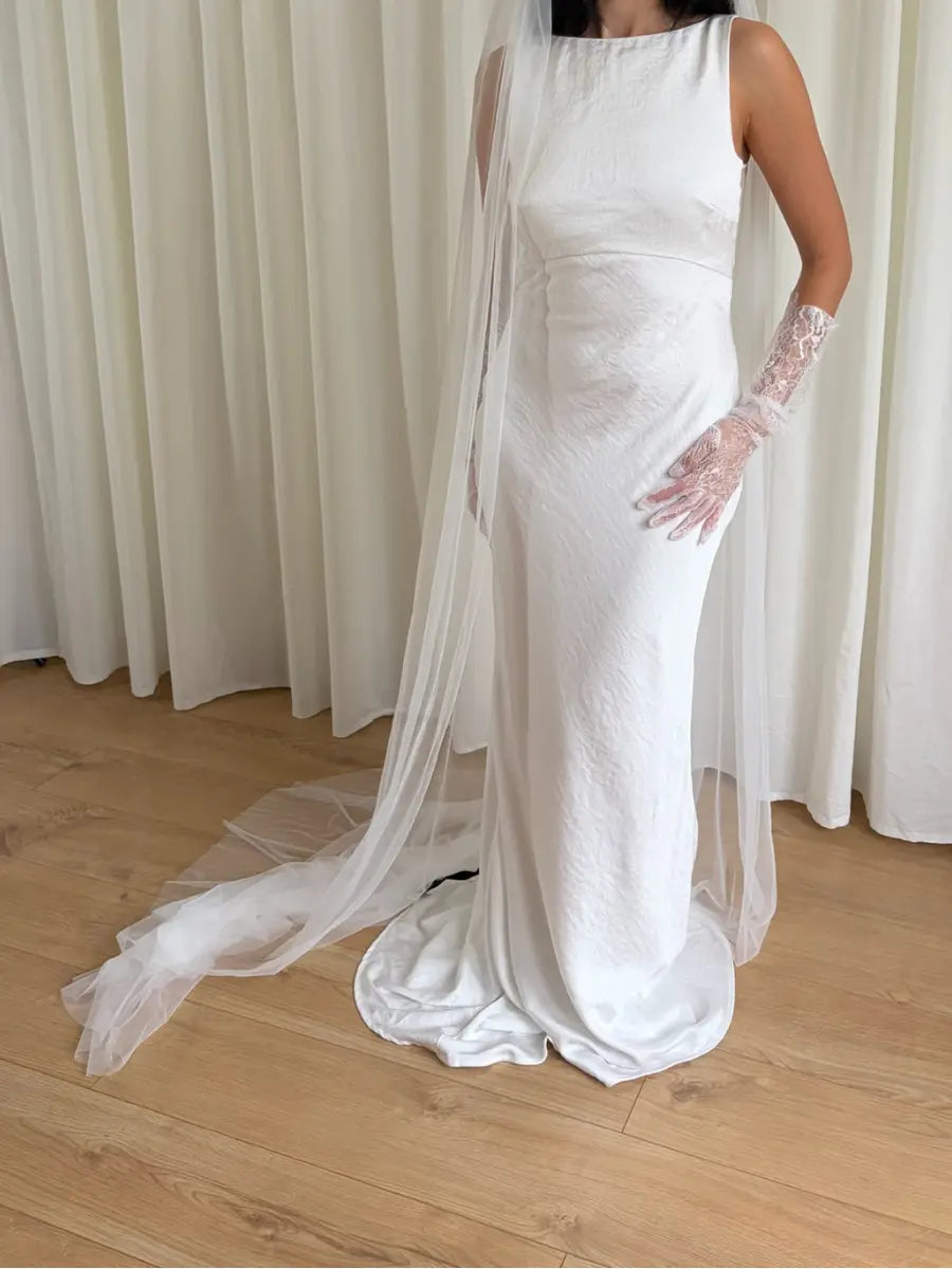 Elegant bridal veil soft tulle